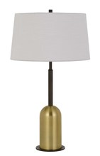 CAL Lighting BO-2891TB - Rimini Metal Desk Lamp With Linen Drum Shade