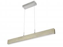 CAL Lighting FX-2965-18 - Colmar dimmable integrated LED Rubber wood ceiling island light with adjustable steel braided c