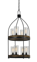 CAL Lighting FX-3614-8 - 60W X 8 Chardon Metal/Wood Fixture(Edison Bulbs Not included)