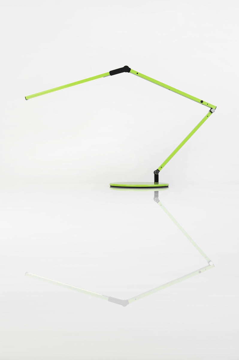 Z-Bar mini Desk Lamp with base (Warm Light; Green)