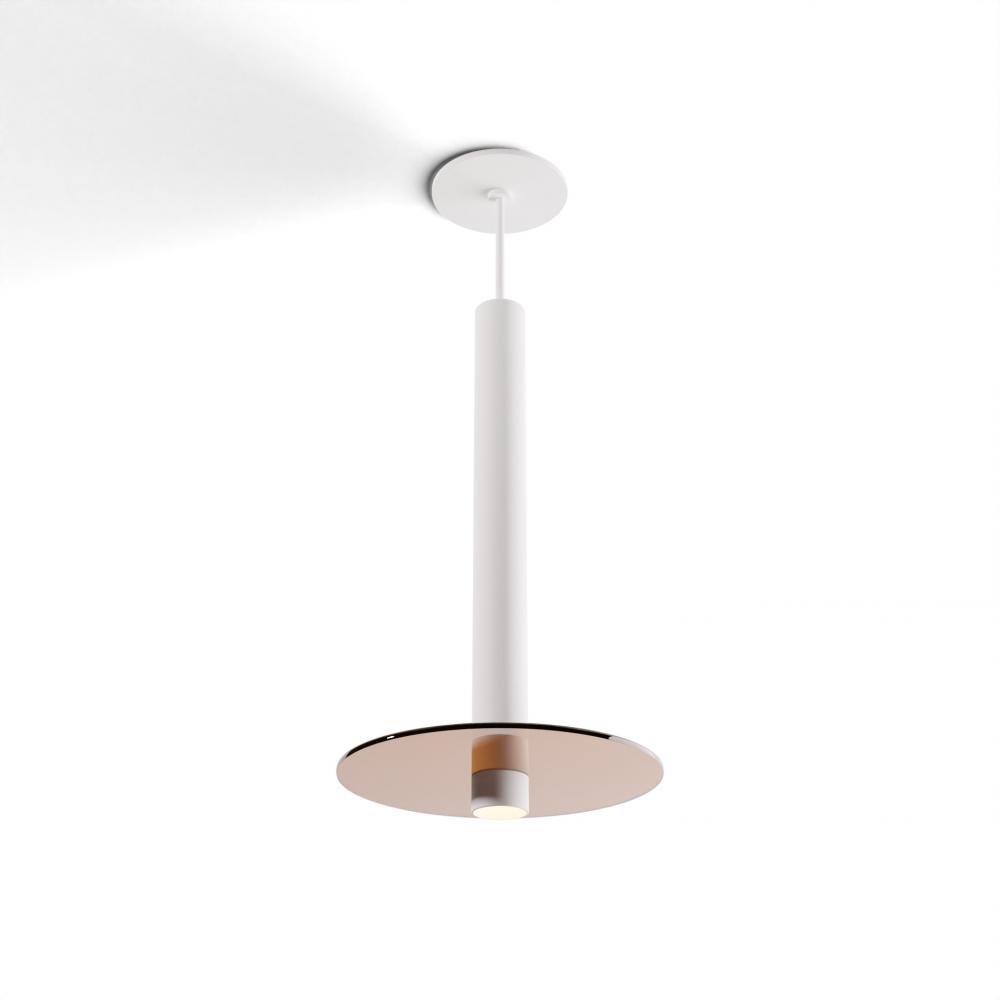 Combi Pendant 16" Single Unit Matte White with Matte White Canopy