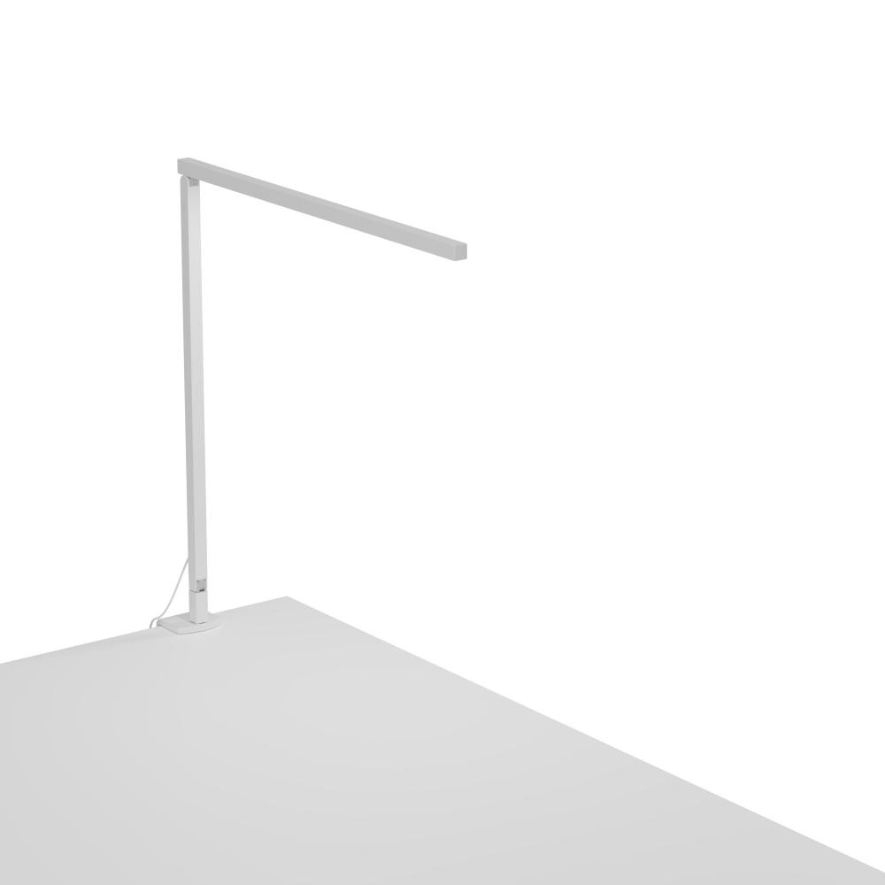 Z-Bar Solo Desk Lamp Gen 4 (Warm Light; Matte White) with Desk Clamp