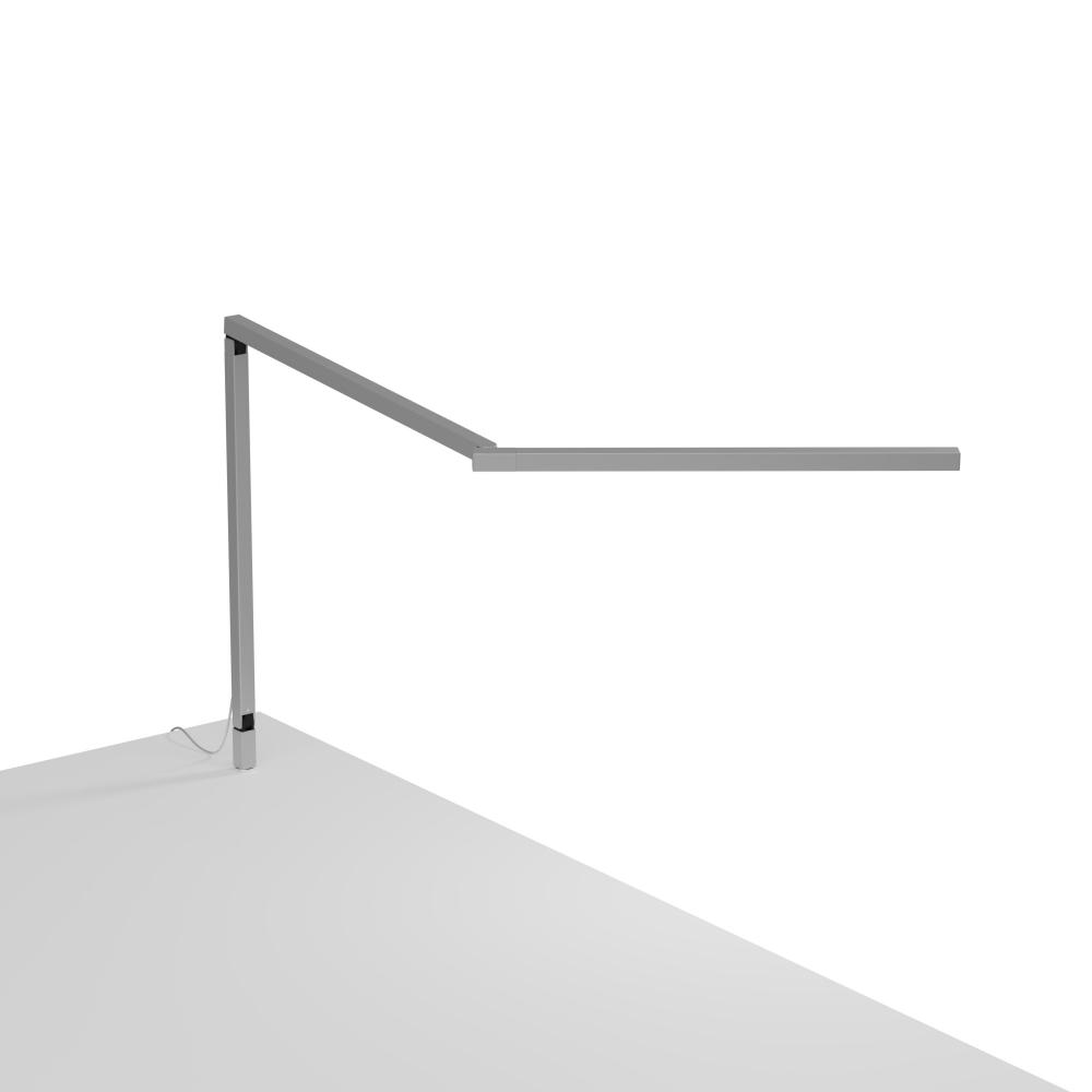 Z-Bar Mini Desk Lamp Gen 4 (Daylight White Light; Silver) with Through-Table Mount