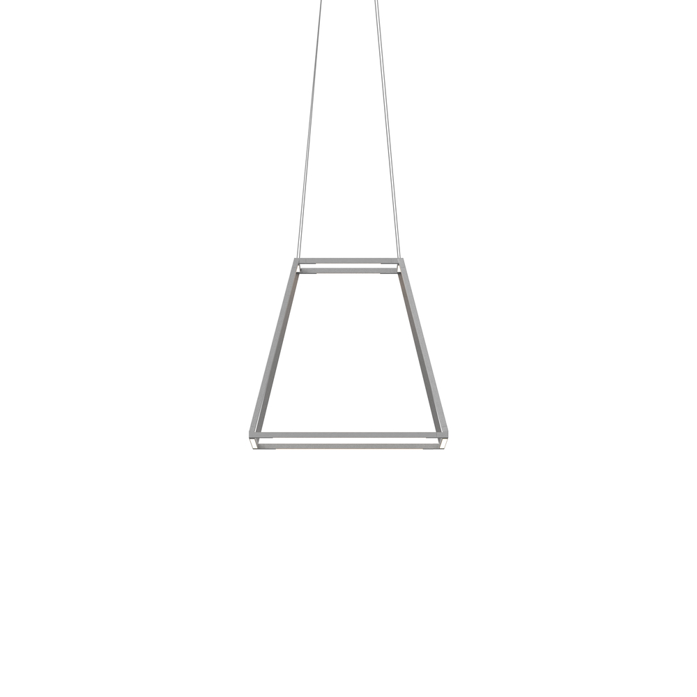 Z-Bar Pendant Rise Small Square, Soft Warm, Silver, 18" x 18" x 17"