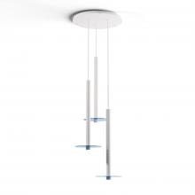 Koncept Inc CMP-C3-S-24-MWT+GBLU9 - Combi Pendant 24" Circular 3 Combo Matte White with Matte White Canopy