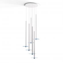 Koncept Inc CMP-C6-S-36-MWT+GBLU9 - Combi Pendant 36" Circular 6 Combo Matte White with Matte White Canopy