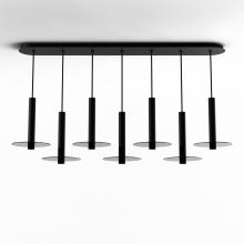 Koncept Inc CMP-L7-S-12-MTB+GDGY9 - Combi Pendant 12" Linear 7 Combo Matte Black with Matte Black Canopy