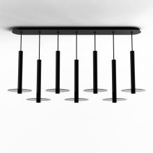 Koncept Inc CMP-L7-S-16-MTB+GDGY9 - Combi Pendant 16" Linear 7 Combo Matte Black with Matte Black Canopy