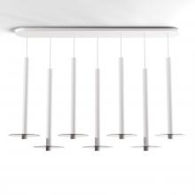 Koncept Inc CMP-L7-S-24-MWT+GDGY9 - Combi Pendant 24" Linear 7 Combo Matte White with Matte White Canopy