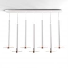 Koncept Inc CMP-L7-S-24-MWT+GTEA9 - Combi Pendant 24" Linear 7 Combo Matte White with Matte White Canopy