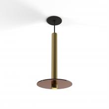 Koncept Inc CMP-S1-S-16-BRS+GTEA9 - Combi Pendant 16" Single Unit Brass with Matte Black Canopy