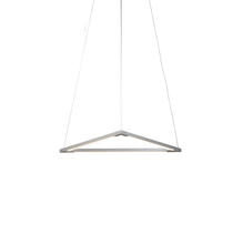 Koncept Inc ZBP-16-T-SW-SIL-CNP - Z-Bar Pendant Small Triangle, Soft Warm, Silver, 18" x 16"