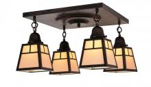 Arroyo Craftsman ACM-4EGW-BK - a-line shade 4 light ceiling mount without overlay (empty)