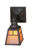 Arroyo Craftsman AS-1TGW-MB - a-line shade one light sconce with t-bar overlay