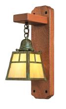Arroyo Craftsman AWS-1TWO-MB - a-line mahogany wood sconce with t-bar overlay