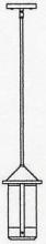 Arroyo Craftsman BSH-6LTN-N - 6" berkeley long body stem hung pendant
