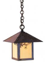 Arroyo Craftsman EH-12SFF-BZ - 12" evergreen pendant with sycamore filigree