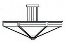 Arroyo Craftsman ETCM-21GW-MB - 21" etoile inverted ceiling mount