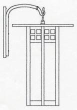 Arroyo Craftsman GB-18LC-S - 18" glasgow long body wall mount