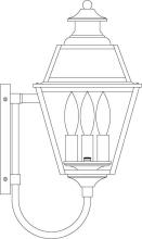 Arroyo Craftsman INB-8GRRM-S - 8" inverness wall mount with glass roof