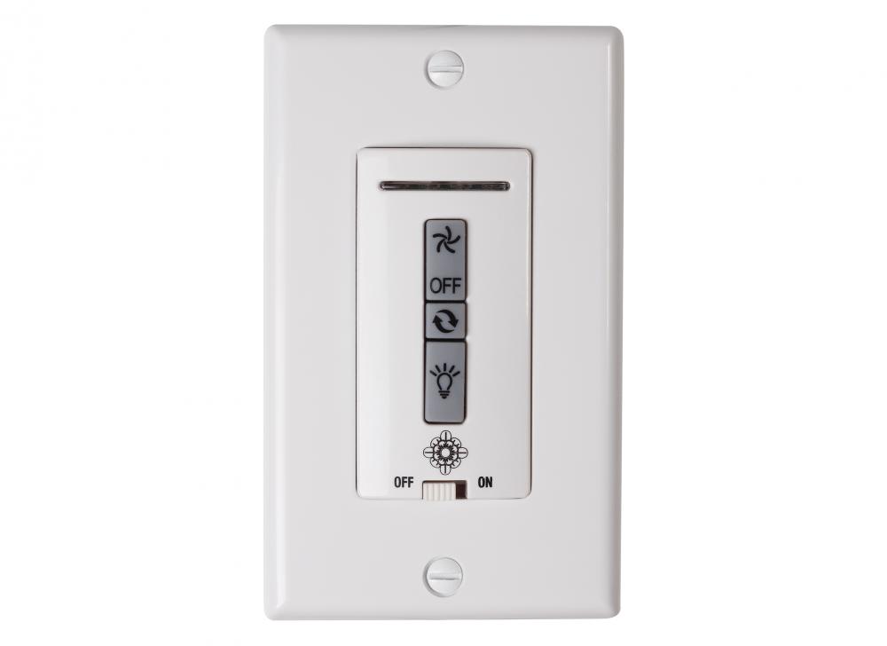 Hardwired remote WALL CONTROL ONLY. Fan reverse, speed, and downlight control.