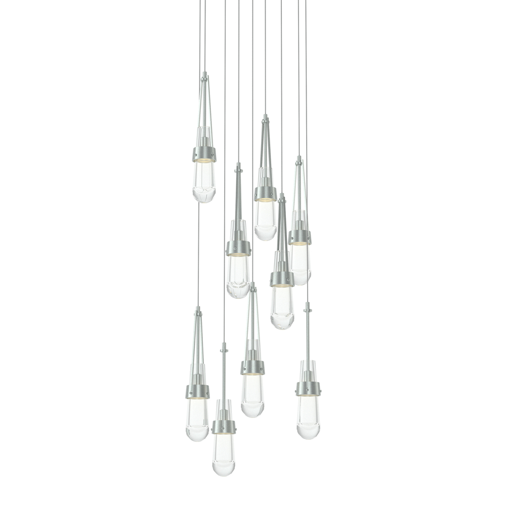 Link 9-Light Clear Glass Pendant