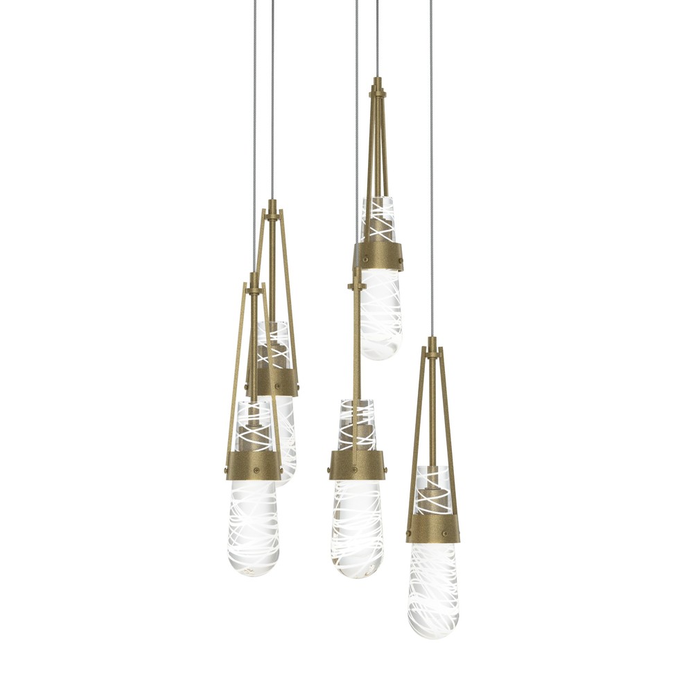 Link 5-Light Blown Glass Pendant