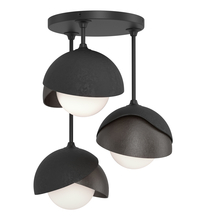 Hubbardton Forge 121374-SKT-10-14-GG0711 - Brooklyn 3-Light Double Shade Semi-Flush