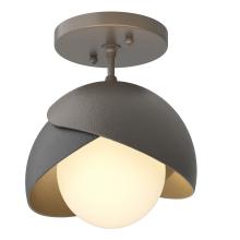 Hubbardton Forge 121377-SKT-07-10-GG0711 - Brooklyn 1-Light Double Shade Semi-Flush