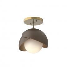 Hubbardton Forge 121377-SKT-86-05-GG0711 - Brooklyn 1-Light Double Shade Semi-Flush