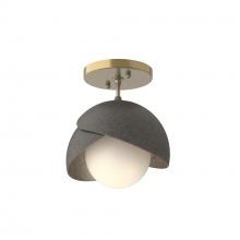 Hubbardton Forge 121377-SKT-86-20-GG0711 - Brooklyn 1-Light Double Shade Semi-Flush