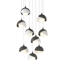 Hubbardton Forge 131105-SKT-LONG-20-02-GG0711 - Brooklyn 9-Light Double Shade Pendant