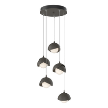 Hubbardton Forge 131125-SKT-STND-07-07-GG0711 - Brooklyn 5-Light Double Shade Pendant