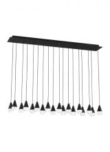 Visual Comfort & Co. Modern Collection 700TRSPCPA18TB-LED930277 - Modern Cupola dimmable LED 18-light Chandelier Ceiling Light in a Nightshade Black finish