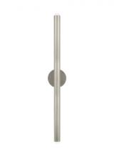 Visual Comfort & Co. Modern Collection KWWS10827AN - The Ebell X-Large Damp Rated 2-Light Integrated Dimmable LED Wall Sconce in Antique Nickel