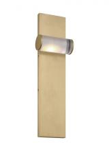 Visual Comfort & Co. Modern Collection KWWS10027CNB - The Esfera Medium Damp Rated 1-Light Integrated Dimmable LED Wall Sconce in Natural Brass