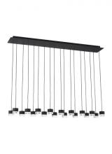 Visual Comfort & Co. Modern Collection 700TRSPGBL18TB-LED930277 - Modern Gable dimmable LED 18-light Ceiling Chandelier in a Nightshade Black finish