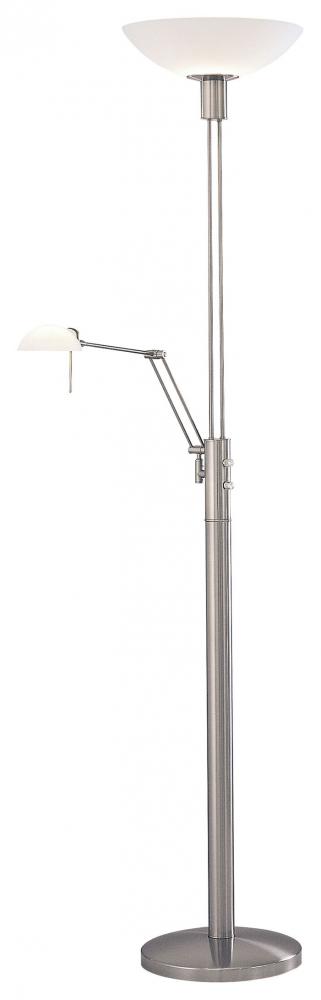 1 Light Torchiere W/Reading Lamp