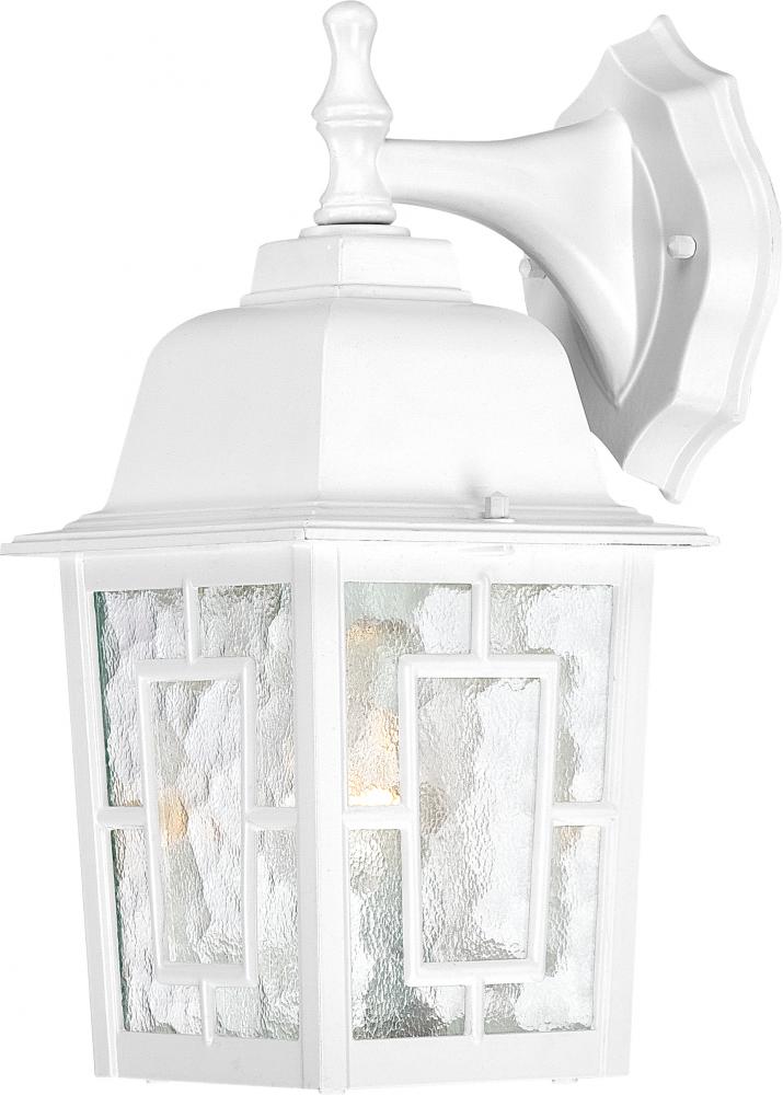 Banyan - 1 Light 12" Wall Lantern with Clear Water Glass - White Finish