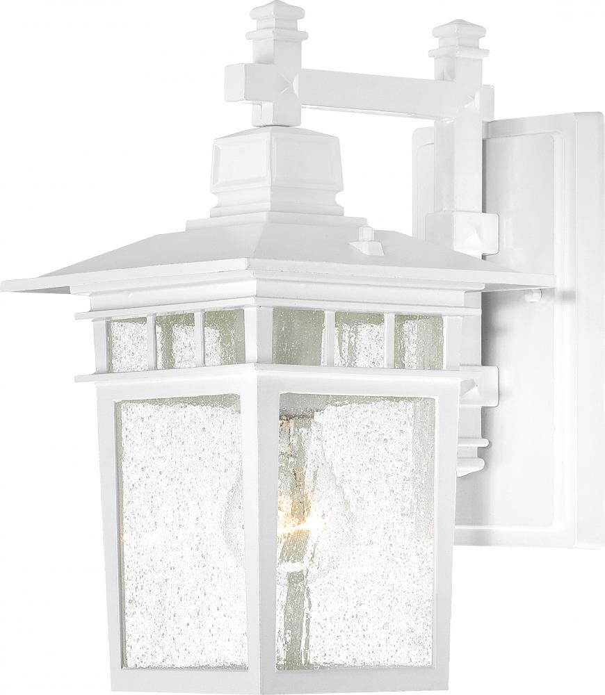 Cove Neck - 1 Light 12" Wall Lantern with Clear Seed Glass - White Finish