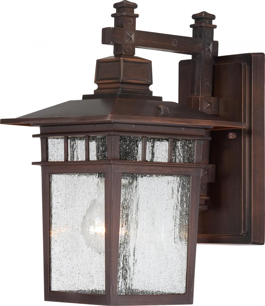 Cove Neck - 1 Light 12" Wall Lantern with Clear Seed Glass - Rustic Bronze Finish