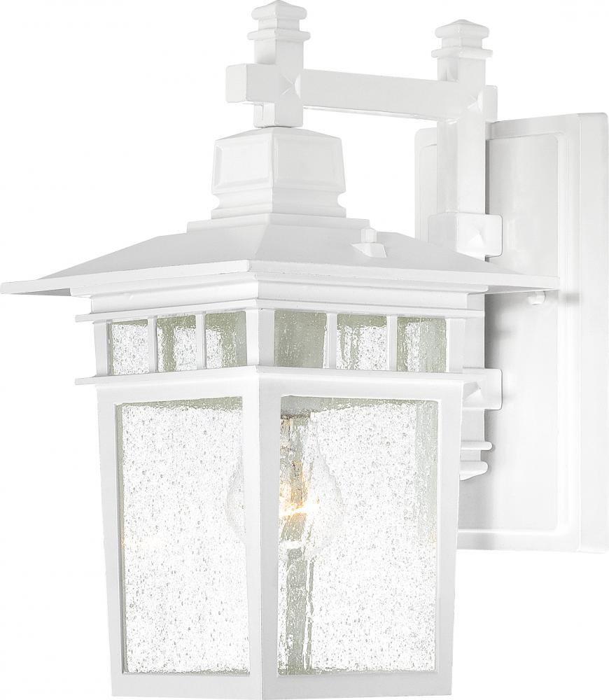Cove Neck - 1 Light 14" Wall Lantern with Clear Seed Glass - White Finish