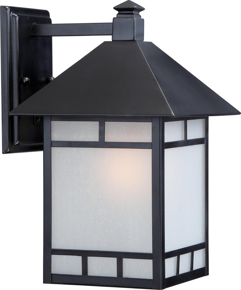 Drexel - 1 Light - 9" with Frosted Seed Glass - Stone Black Finish