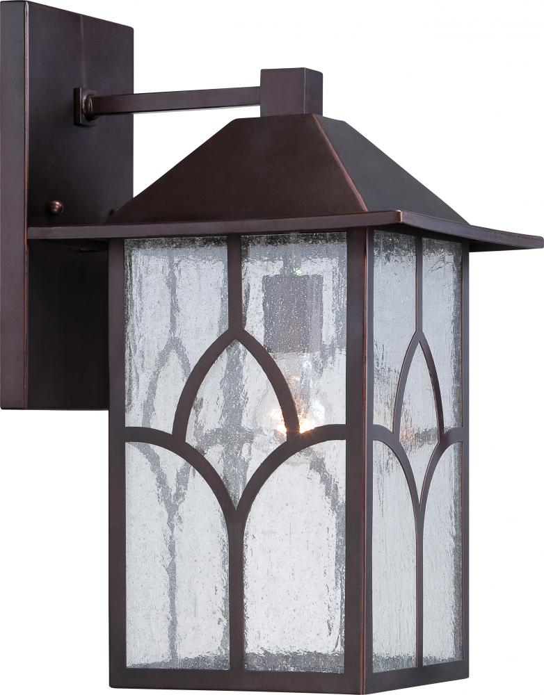 Stanton - 1 Light - 10" Wall Lantern with Clear Seed Glass - Claret Bronze Finish Finish