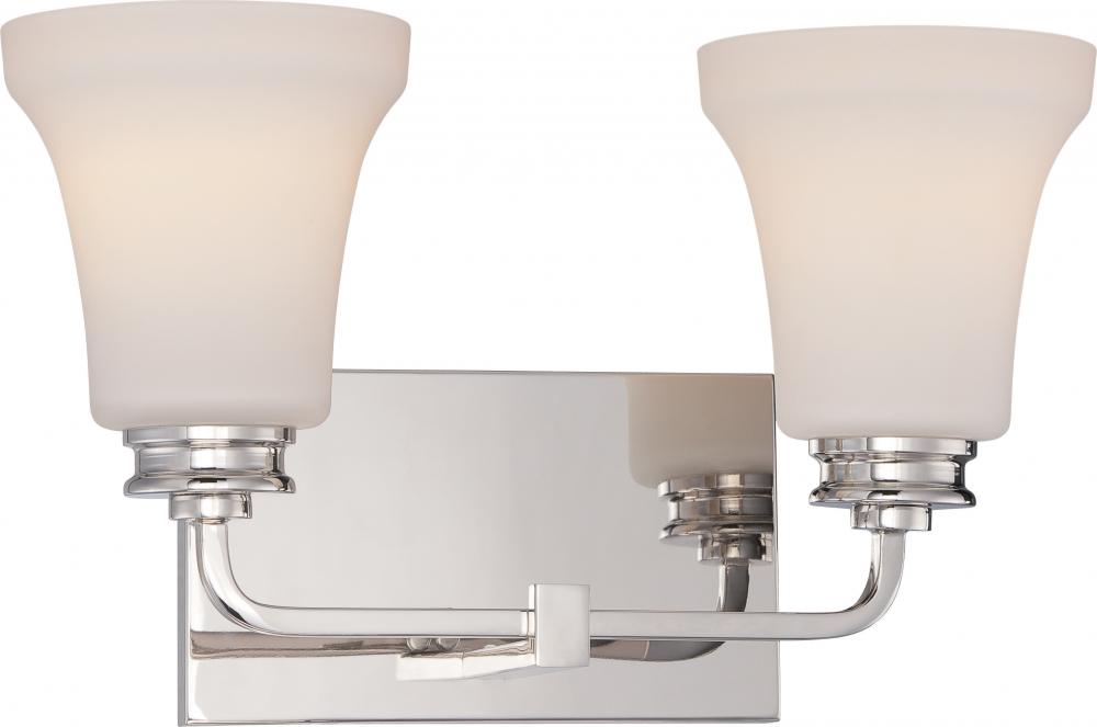 Cody - 2 Light Vanity Fixture with Satin White Glass - LED Omni Included