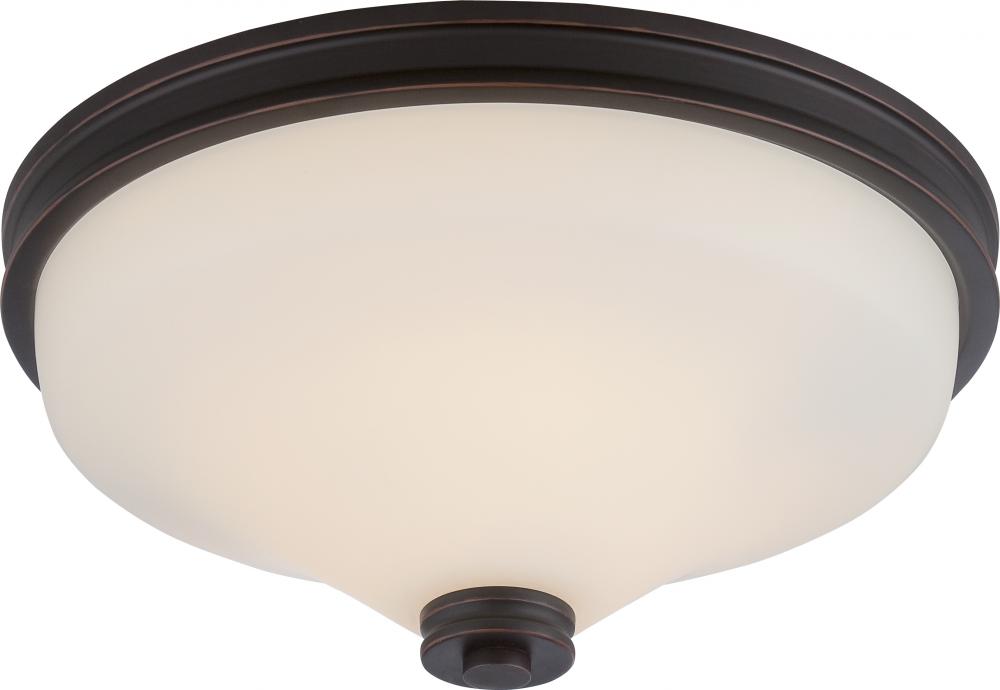 Cody - 2 Light Flush Fixture with Satin White Glass - LED Omni Included