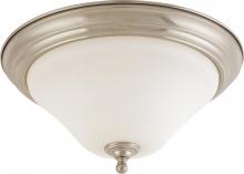 Nuvo 60/1826 - Dupont - 2 light Flush with Satin White Glass - Brushed Nickel Finish