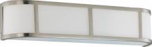 Nuvo 60/2873 - Odeon - 3 Light Vanity with Satin White Glass - Brushed Nickel Finish