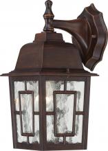 Nuvo 60/4922 - Banyan - 1 Light 12" Wall Lantern with Clear Water Glass - Rustic Bronze Finish