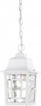 Nuvo 60/4931 - Banyan - 1 Light 11" Hanging Lantern with Clear Water Glass - White Finish